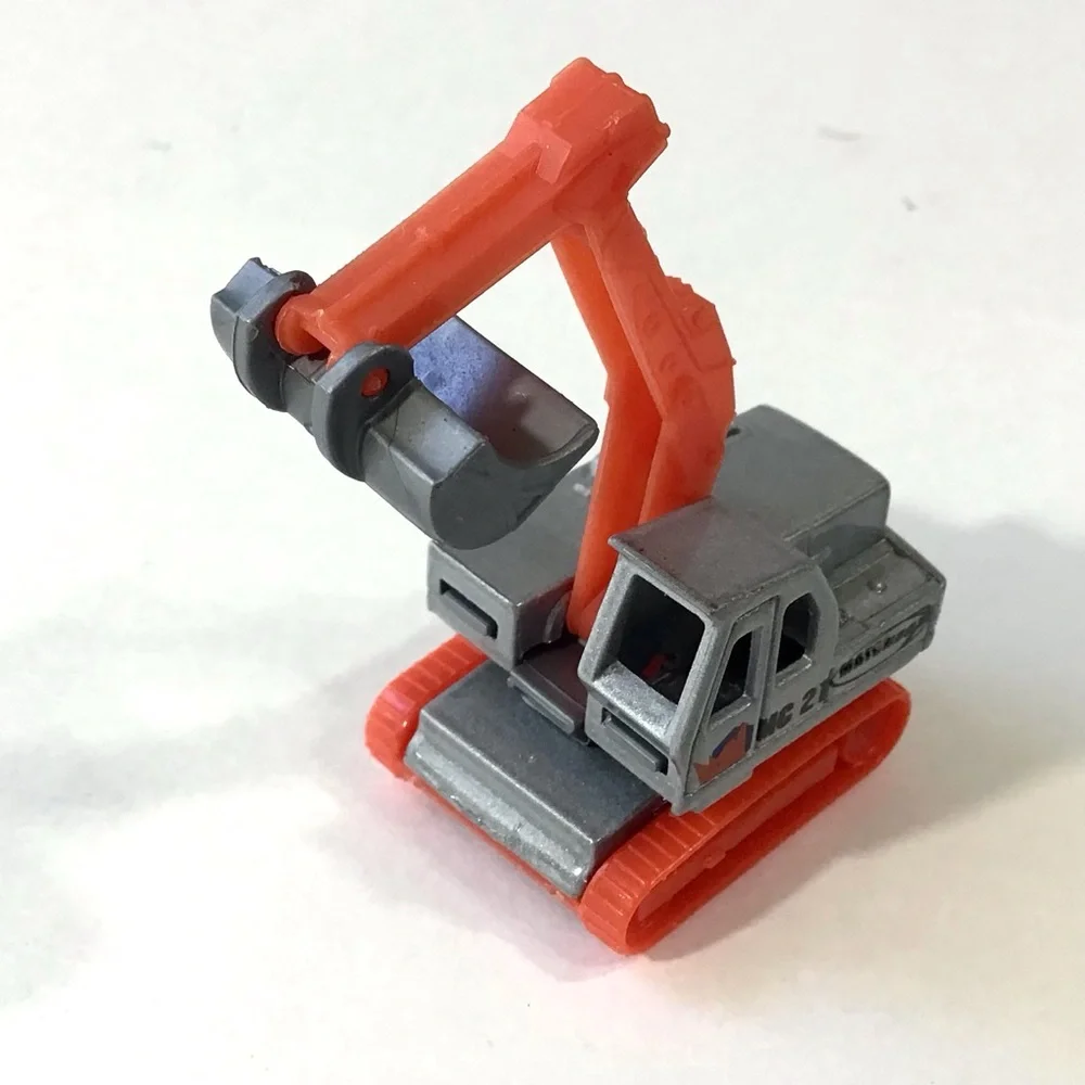 1980 Matchbox Excavator MC21 Silver & Red 1:64 Vintage Construction Vehicle